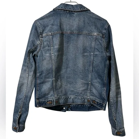 Gap Maternity 1969 icon medium wash denim button up jacket classic timeless - Picture 2 of 11